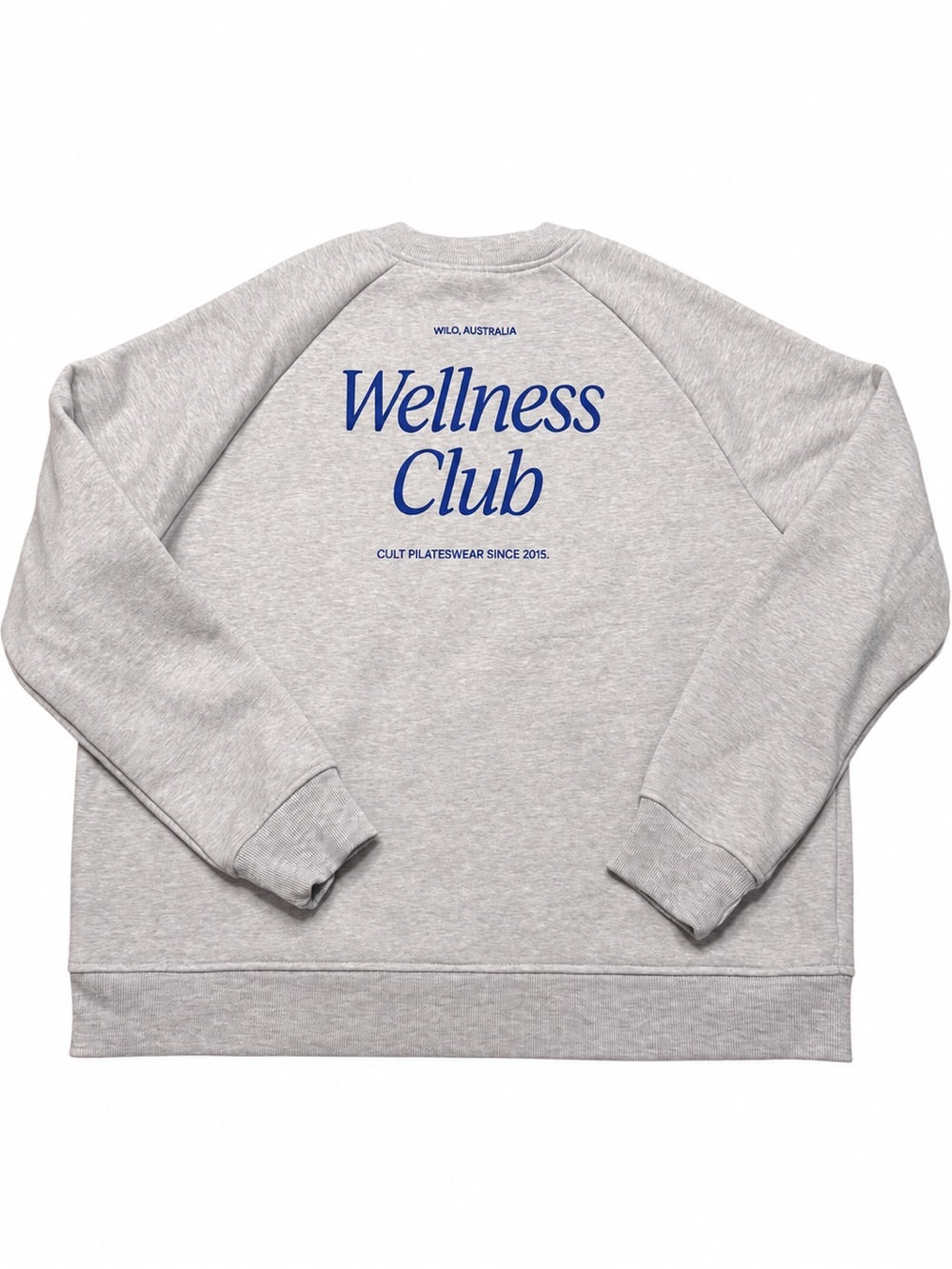 WILO The Label Wellness Club Oversized Crewneck Sweatshirt Gray Blue M